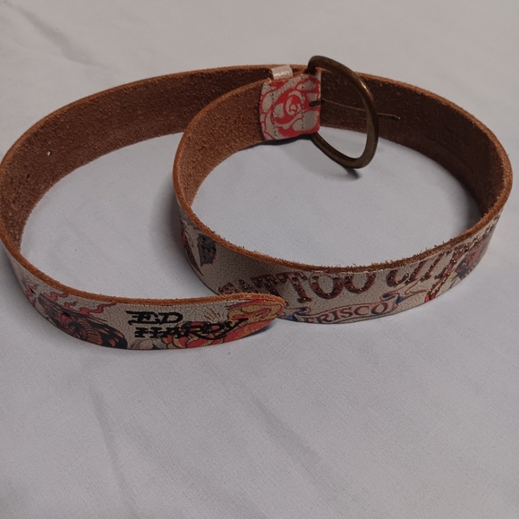 Ed Hardy Red and Gold Artistic Belt main image 4